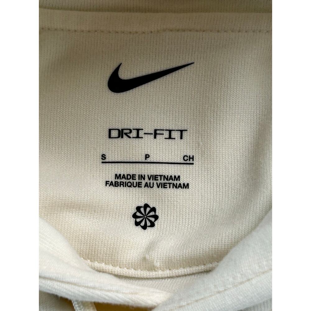 Nike Dri-FIT Pullover Hoodie Women's S Ivory Cream Athletic Training Sweatshirt - Picture 3 of 7